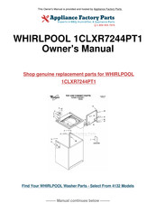 Whirlpool 1CLXR7244PT1 Instructions D'utilisation