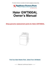 Haier GWT900AL Guide De L'utilisateur