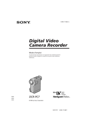 Sony Handycam Vision DCR-PC7 Mode D'emploi