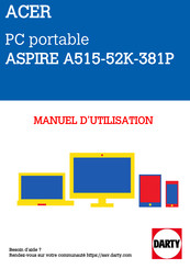 Acer A515-52K-381P Manuel D'utilisation