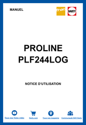 Proline PLF244LOG Manuel D'utilisation