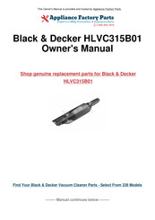 Black & Decker HLVC315B Mode D'emploi