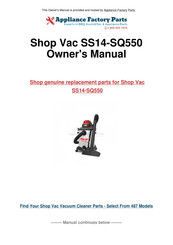 Shop-Vac SS14-SQ550 Manuel D'utilisation