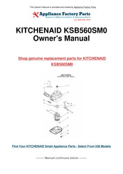 KitchenAid KSB560SM0 Instructions Et Recettes