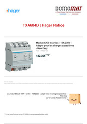 hager TXA604D Manuel D'instructions