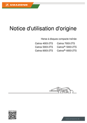 Amazone CatrosXL 5003-2TS Notice D'utilisation D'origine