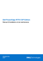 Dell PowerEdge R770 CSP Edition Manuel D'installation Et De Maintenance