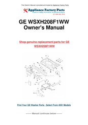 GE WSXH208F1WW Manuel De L'utilisateur