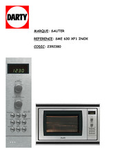 sauter SME 630 XF1 INOX Notice D'utilisation