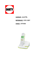 Alcatel F370 VERT Guide De L'utilisateur