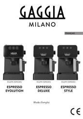 Gaggia Milano ESPRESSO EVOLUTION Mode D'emploi