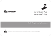 Horizon Fitness Adventure 2 Plus Mode D'emploi