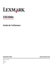 Lexmark CS510de Guide De L'utilisateur