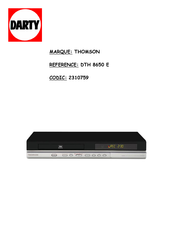 THOMSON DTH 8650 E Mode D'emploi