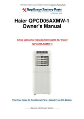 Haier QPCD05AXMW-1 Guide De L'utilisateur