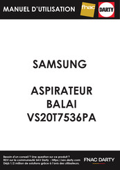 Samsung VS20T7536PA Manuel D'utilisation