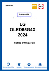 LG OLED65G4X Manuel D'utilisation