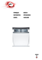 Bosch SM46IX05E Mode D'emploi