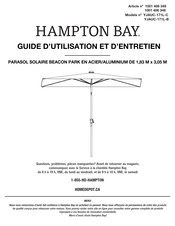 HAMPTON BAY 1001 406 349 Guide D'utilisation Et D'entretien