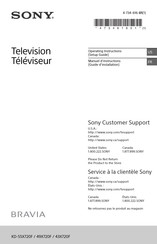 Sony BRAVIA KD-55X720F Manuel D'instructions