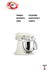 KitchenAid 5KSM175PSELT Mode D'emploi