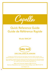 Capella baby lock BMCAP Guide De Référence Rapide