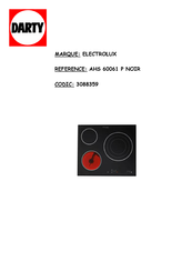 Electrolux ARTHUR MARTIN AHS 60061 P Notice D'utilisation