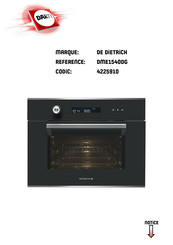 De Dietrich DME1540DG Guide D'utilisation