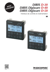 socomec DIRIS Digiware D-40 Notice D'utilisation