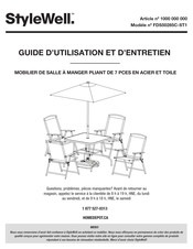 StyleWell FDS50285C-ST1 Guide D'utilisation Et D'entretien