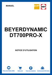 Beyerdynamic DT 700 PRO X Notice D'utilisation