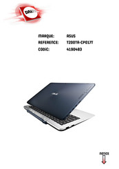 Asus T200 Série Manuel Électronique