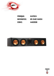 Klipsch REFERENCE PREMIERE RP-240C Manuel D'utilisation