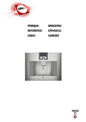 Gaggenau CM450111 Notice D'utilisation