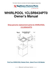 Whirlpool 1CLSR9434PT0 Instructions D'utilisation