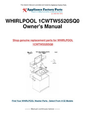 Whirlpool 1CWTW5520SQ0 Instructions D'utilisation