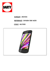 Archos 50b Oxygen Notice