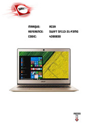 Acer SF113-31 Manuel D'utilisation