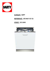 NEFF S51M69 X2 EU Notice D'utilisation