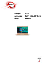 Acer SF514-52T-51CW Manuel D'utilisation