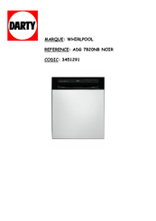 Whirlpool ADG 7820 NB Guide De Consultation Rapide