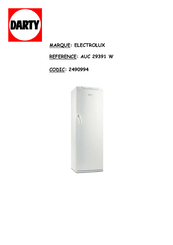 Electrolux ARTHUR MARTIN AUC 29391 W Notice D'utilisation