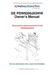 GE Profile PDW9200J03WW Manuel Du Propriétaire