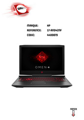 HP OMEN 17-AN042NF Manuel De L'utilisateur