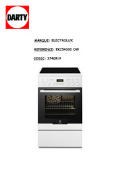 Electrolux EKC54300 OW Notice D'utilisation