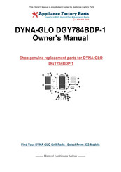 Dyna-Glo DGY784BDP-D Mode D'emploi