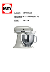 KitchenAid 5 KSM 150 PSEMC ARG Mode D'emploi