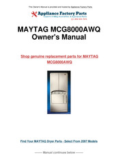 Maytag NEPTUNE MCG8000AWQ Guide D'utilisation Et D'entretien