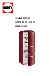 Gorenje COMBI HZS3167 Notice D'utilisation