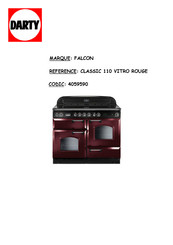 Falcon CLASSIC 110 VITRO ROUGE Mode D'emploi & Instructions D'installation